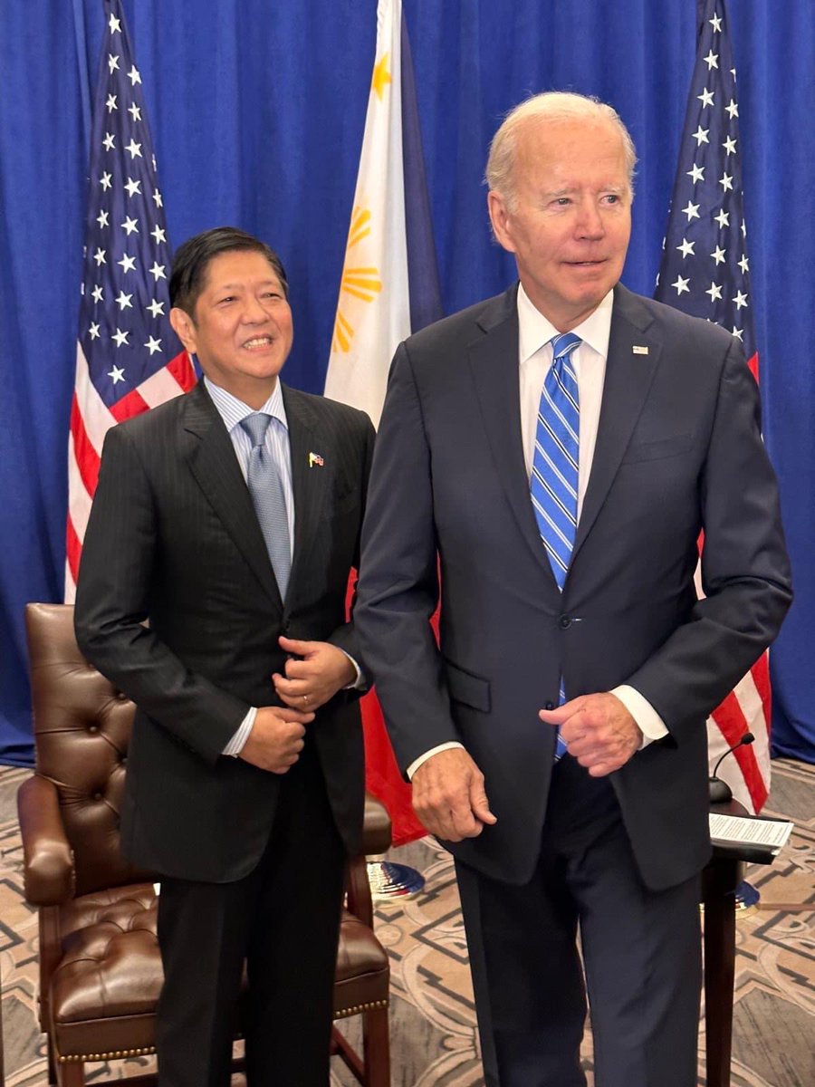 smninews's tweet photo. President @bongbongmarcos meets with US President @JoeBiden.

Press Secretary Trixie Angeles said that President Marcos is the only head of state that Biden has received on the sidelines of the United Nations General Assembly in New York.

via @enajsancho 

📸Palace https://t.co/8AtjzKbnjg