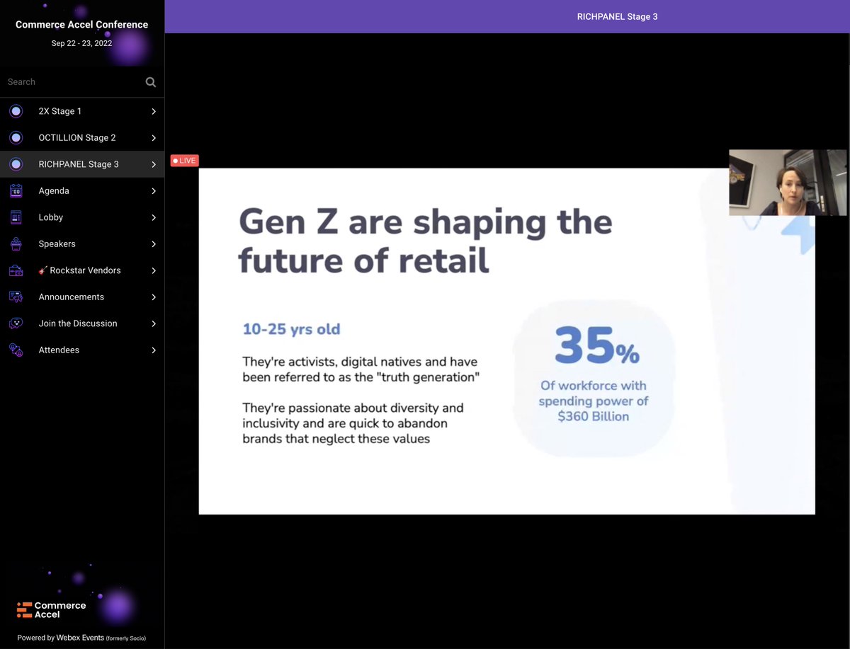 KunleCampbell's tweet photo. On #commerceAccel right now
@thehonrosie from @nibblenow 

🔴Watch now:
https://t.co/0Tu6QkeUfC https://t.co/Q6Djt6k2yR