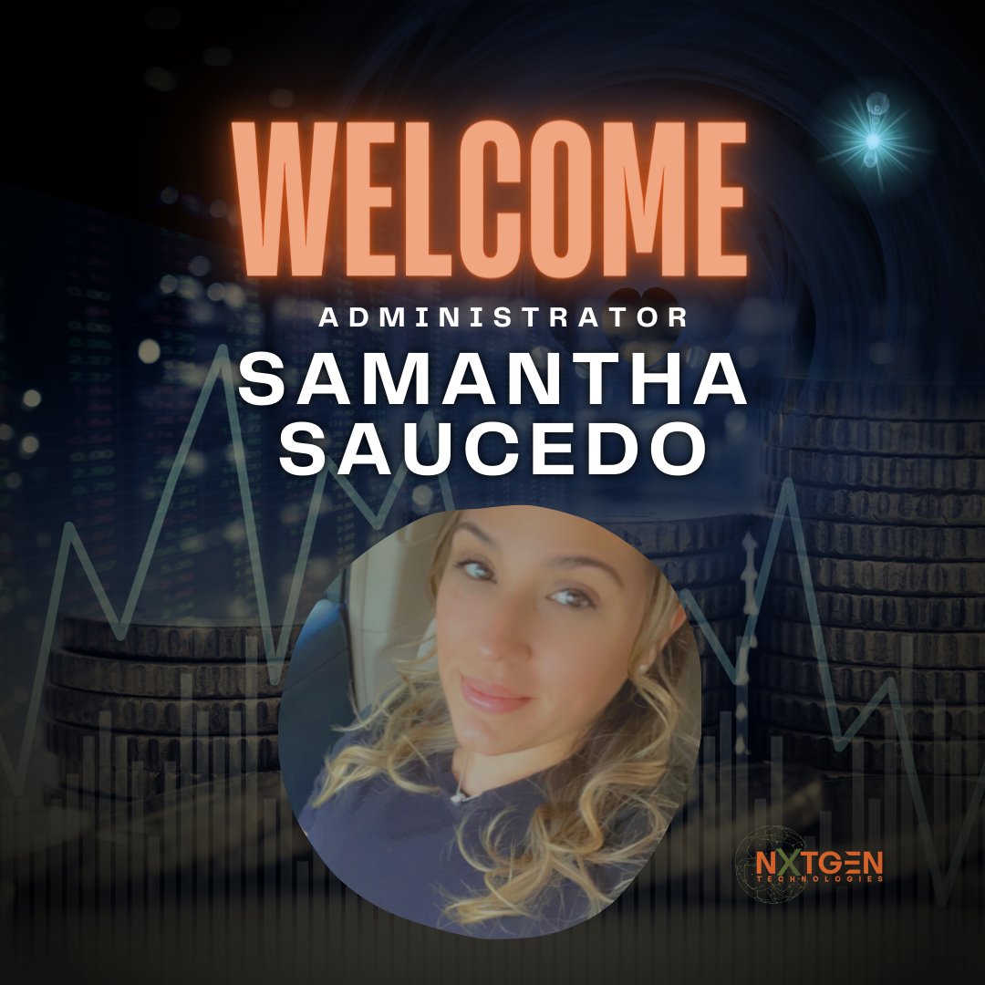 NXTGEN_TECH's tweet photo. We are proud to welcome the newest addition to our team, Samantha Saucedo! We are thrilled to have you on the team. https://t.co/XEhgVGBAwP