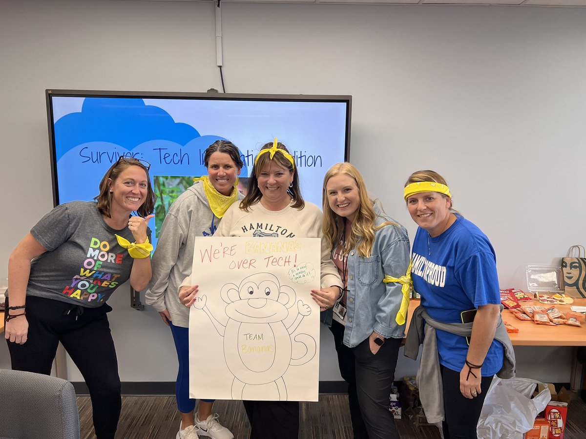 Katie_M_Ritter's tweet photo. 🔥Survivor Tech Integration Edition team banners! 💛🧡💚💗 #fecamp22 @Hamilton_CSD https://t.co/ou5goA3vlT