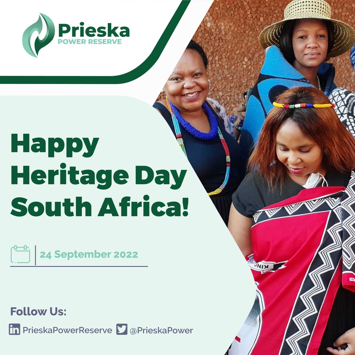 The <a href="/PrieskaPower/">Prieska Power Reserve</a> team would like to wish you a happy #HeritageDay, we’re happy to be a part of this beautiful rainbow nation. #HeritageDay2022