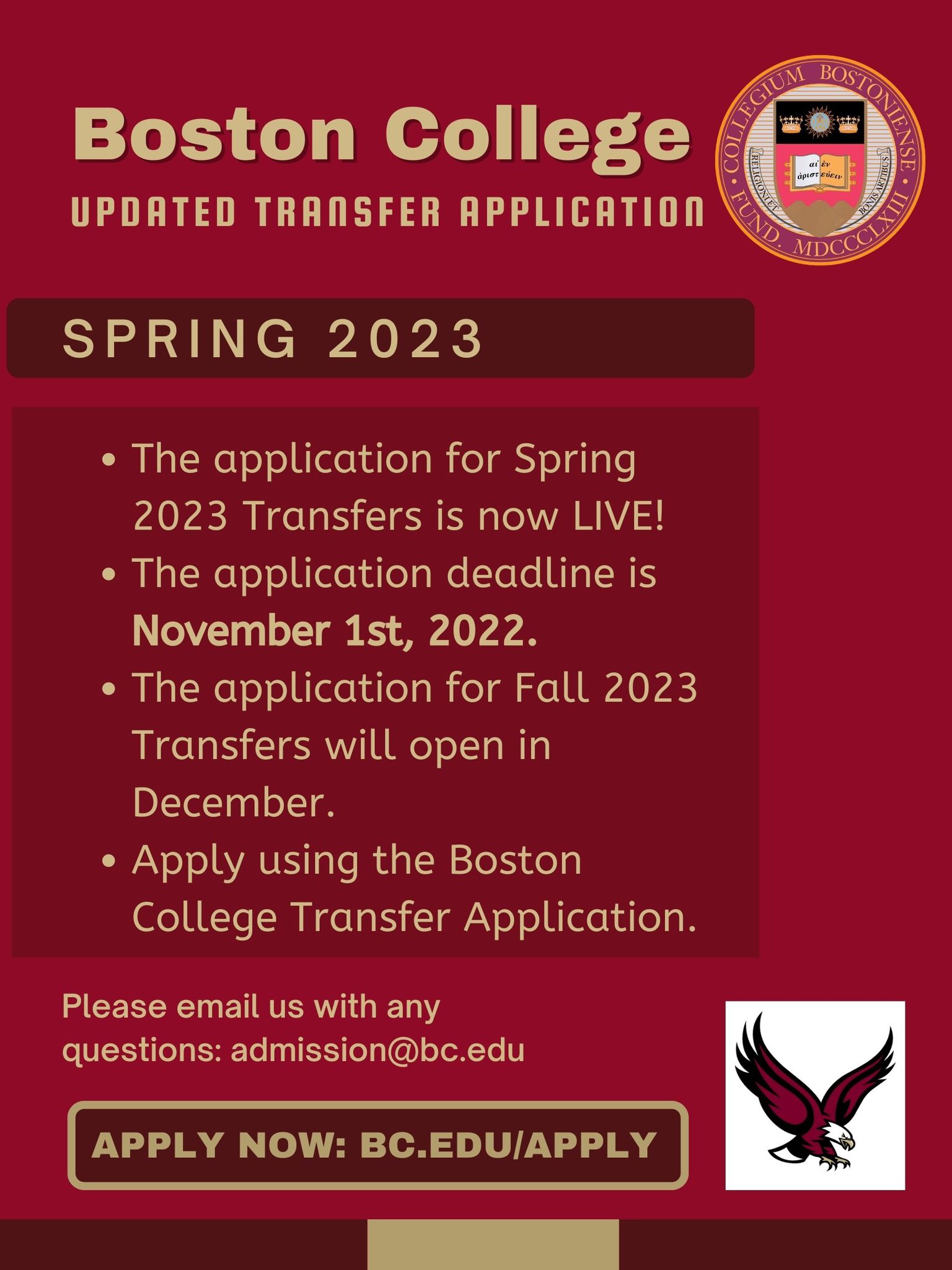 Boston College Admission on Twitter "Prospective Transfer Students