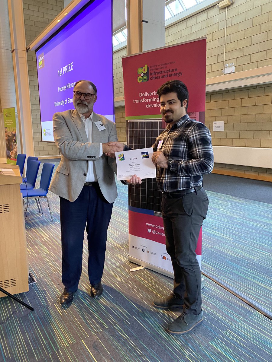 CentreDice's tweet photo. Congratulations to @pouriyaniknam from @unibirmingham who took first prize in our #netzerofutures conference poster competition! https://t.co/flkVdRHcuE