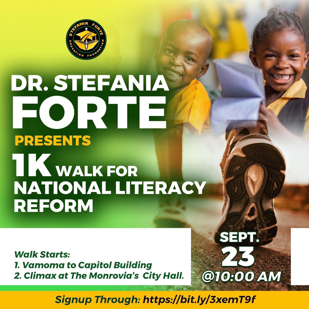#Liberia is considered an illiterate society by both the #WorldBank and #UNESCO standards. These statistics are worse with women and children in rural Liberia. Join us! Walk for National #Literacy Reform on Sept. 23rd. Sign Up: bit.ly/3xemT9f
