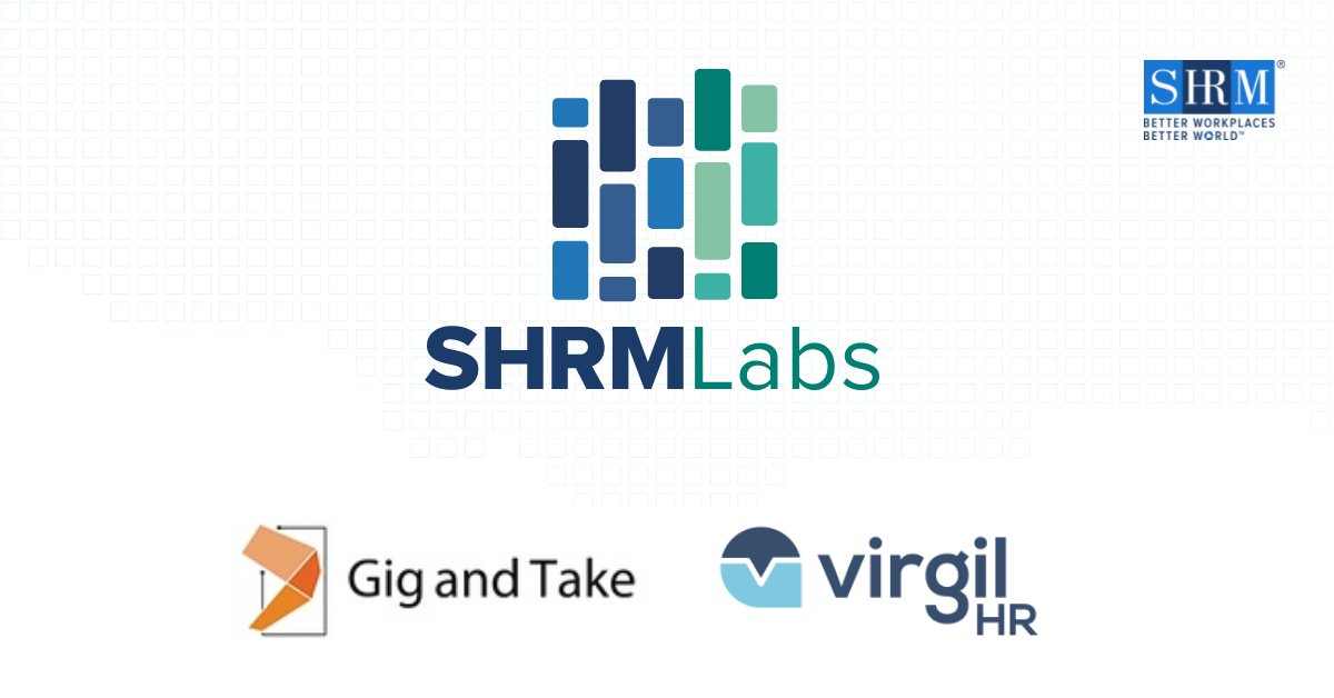 Today, #SHRMLabs, a SHRM subsidiary, made two new investments to add to their ever-growing portfolio of tech companies changing the work of #HR. <a href="/GigAndTake/">Gig and Take</a> and <a href="/Virgil_HR/">VirgilHR</a> each received $100,000. shrm.co/mfx0qr