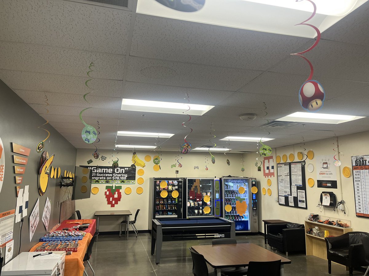 “Game On” Store 4121 celebrating our Success Sharing with a Gaming Theme !!!  Want to thank ALL Associates on a Great First have and on our way to a better Second Half. <a href="/thevdiddy/">Victor H Norman</a> <a href="/KristaMckinstry/">Krista McKinstry</a> <a href="/NickDauterive/">Nick Dauterive</a> <a href="/garykahnHD/">Gary Kahn</a> <a href="/john_tierno/">John Tierno</a> <a href="/jonbaumann304/">Jon Baumann</a> <a href="/JessieWhiteman2/">Jessie Whiteman</a> <a href="/Craze0203/">Thomas macneal</a>