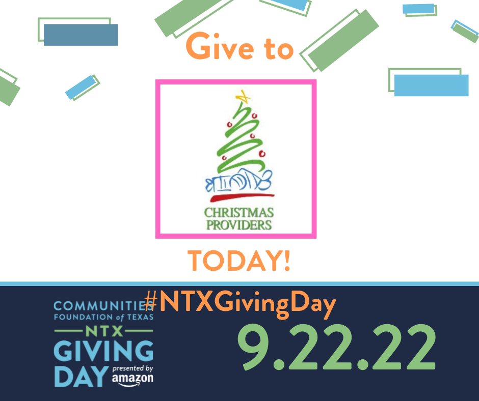 XmasProviders's tweet photo. Today is the Big Day! Support Christmas Providers on North Texas Giving Day!

#NTXGivingDay #ChristmasProviders https://t.co/L3ur4plr6o