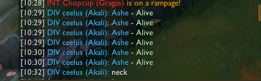 Sayanami_lol's tweet photo. @RiotSupportDACH @DIVIZONgg der liebe @Ceelus_Lol scheint wohl ein paar mentale Probleme zu besitzen, da dieser ingame lieber beschäftigt ist anderen death threats zu schreiben und diesen zu spampingen. Auch wenn wir's gewonnen haben, ist das echt ekelhaft. GameID: 6074439191 https://t.co/6KObbC90V4