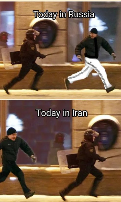 بچه ها 🥲😂
این وسط میگن این میم رو خارجیا درست کردن
😆🤝
زن ،زندگی ،ازادی! 
#OpIran 
#MahsaAmini 
#Mahsa_Amini