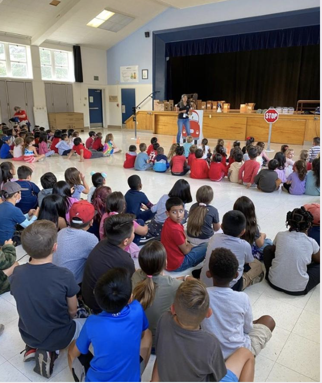 Farnham held their first assembly of the school year this week-- a presentation from the City of SJ Transportation Department to learn about safety when coming and going to school. Fabulous! Safety rocks!
