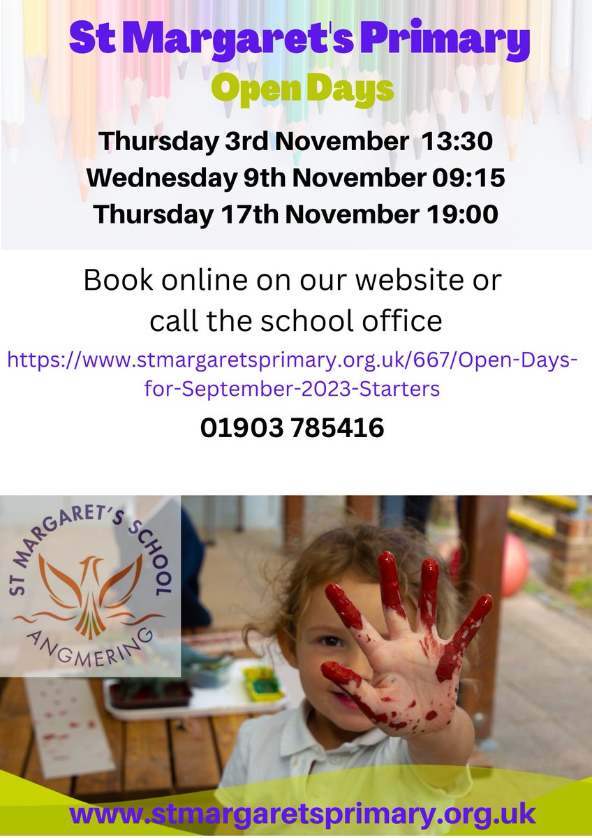 Is your child starting school in September 2023? Come along to one of our open days in November.