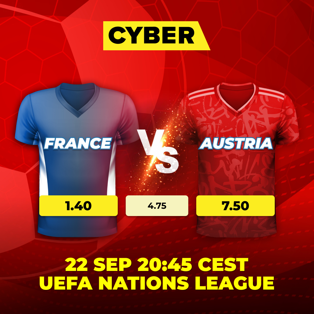 bet_cyber's tweet photo. Guess the score of the match! 👉https://t.co/8KCuhoZzRK

France are ready to resume a disappointing #NationsLeague campaign with a clash against Austria. Les Bleus are facing the prospect of relegation to League B, while their visitors are in third place. https://t.co/wgmUPWJVSj