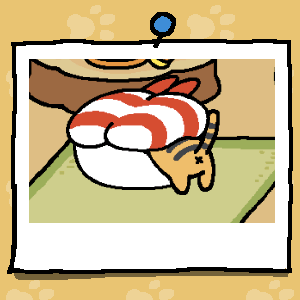 #ねこあつめ

寿司クッションの使い方はこうだったのか〜乗るだけかと思ってたのでまさか潜るとは思わずwww
かわいいw 