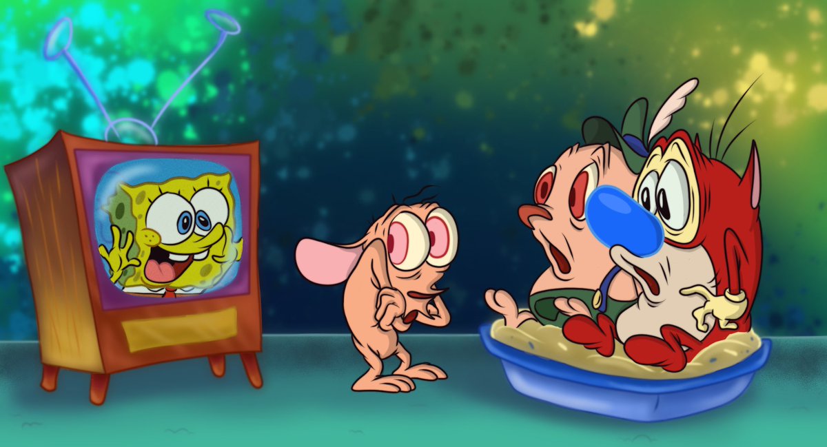 DrawingRen's tweet photo. untitled Ren and Stimpy SpongeBob short https://t.co/gTIFkIPfyJ