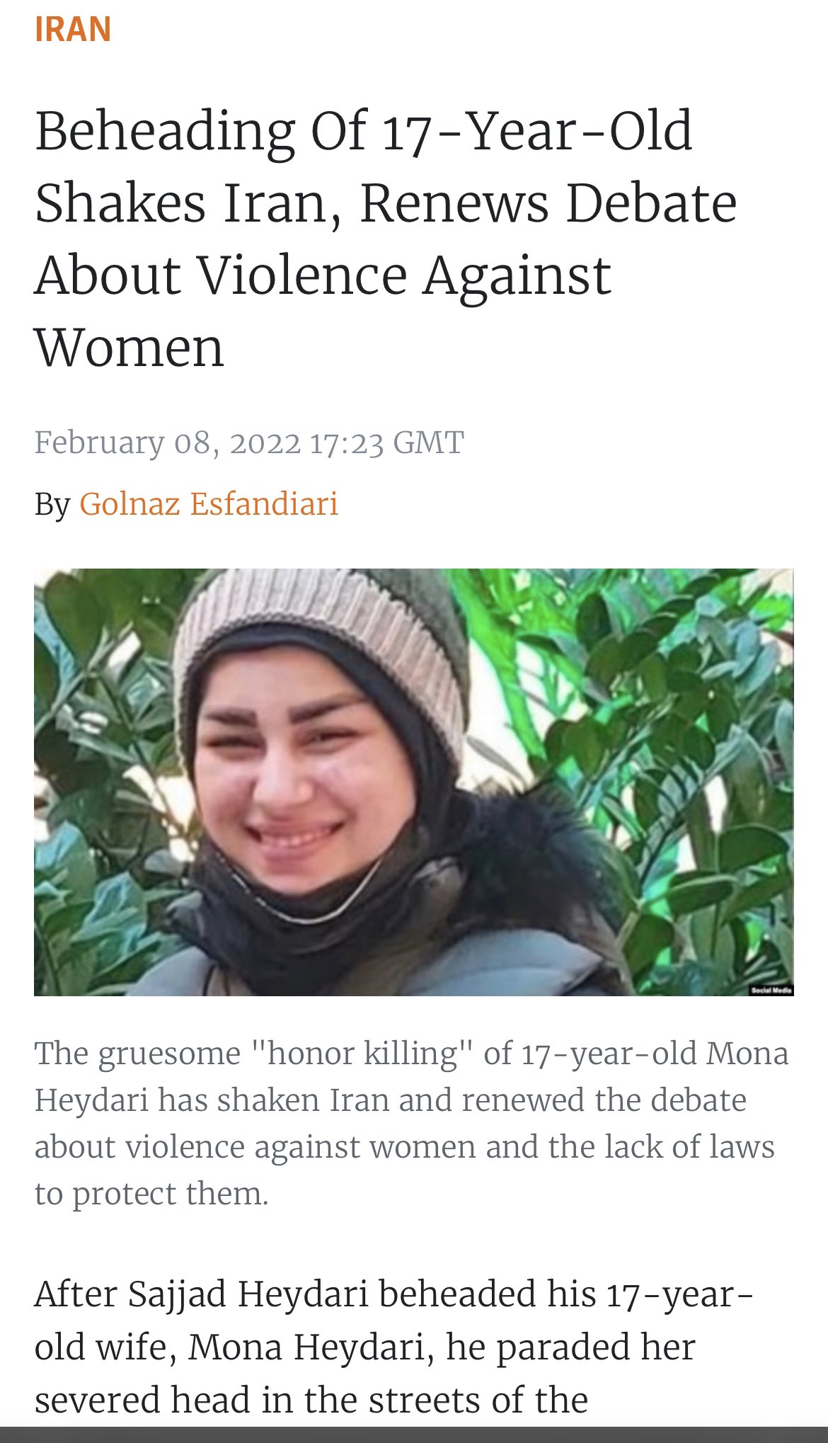 behead woman 