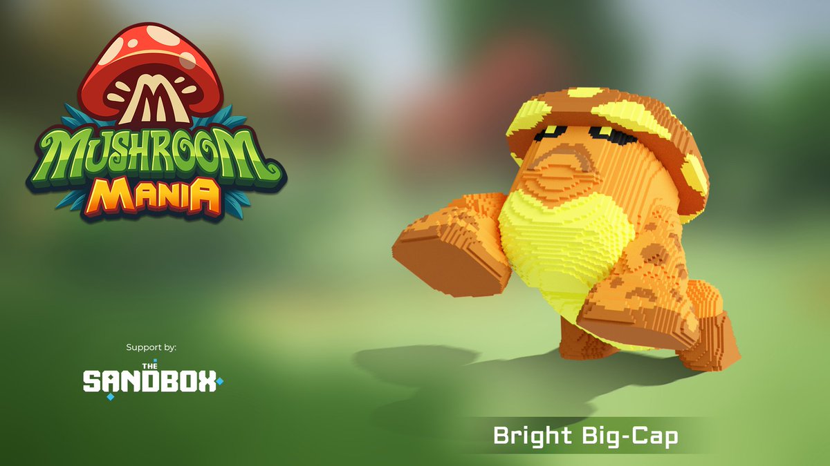 Meet the Bright Big-Cap! 🍄

The largest of the group, this hulking mushroom stands strong against her enemies. 💪

Made using <a href="/VoxEdit/">VoxEdit</a> and coming soon to <a href="/TheSandboxGame/">The Sandbox</a>!

#MushroomManiaTSB #SandboxGame #TSB #GameMaker #GameMakersFund #VoxEdit #NFT