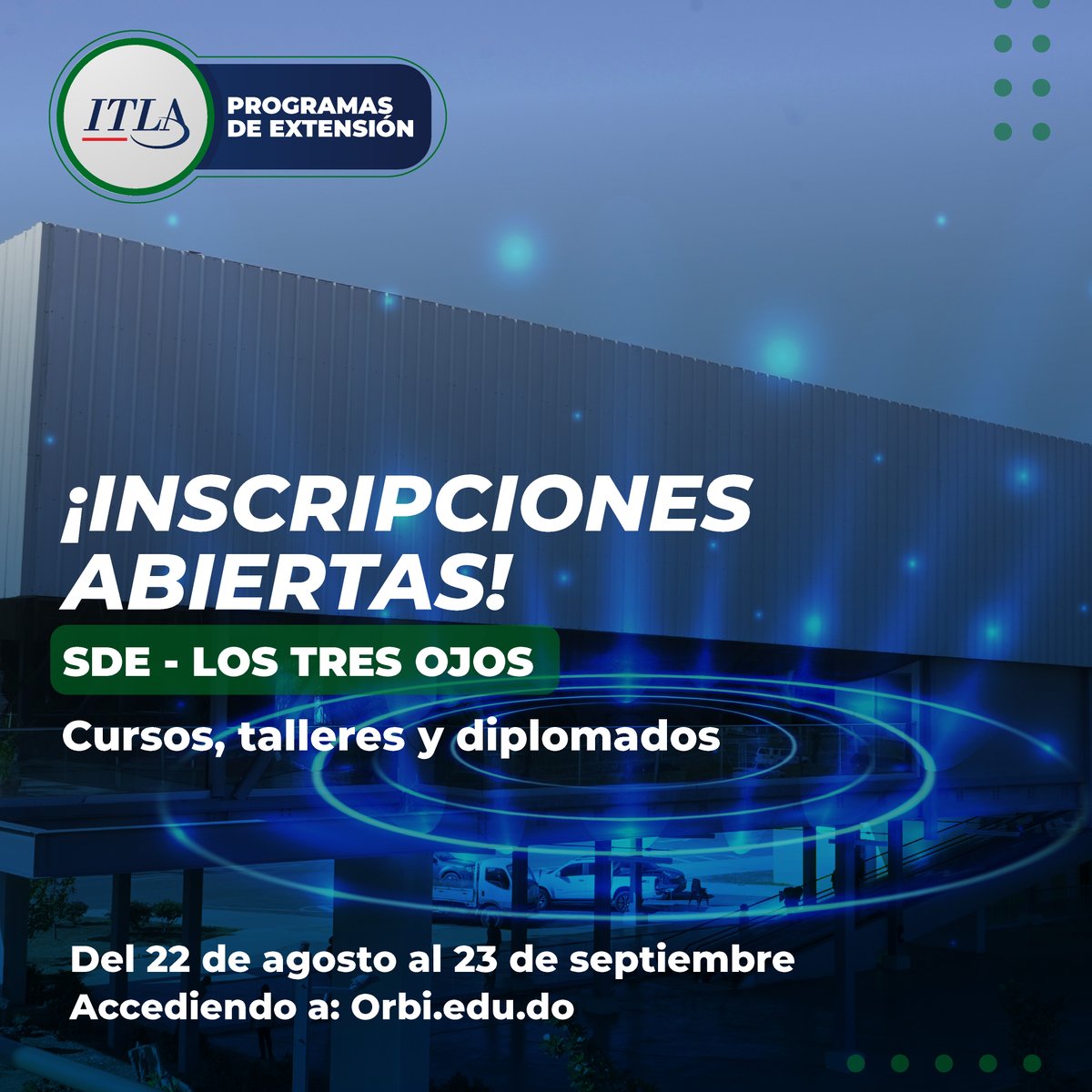 ITLARD's tweet image. ¡Cursos y Diplomados PRESENCIALES!, 😍 en nuestra Extensión Santo Domingo Este (Los Tres Ojos). ​
​
⏪ Desliza para conocer todas las capacitaciones disponibles. ​
Inscripciones abiertas hasta MAÑANA 23 de septiembre. 😎
