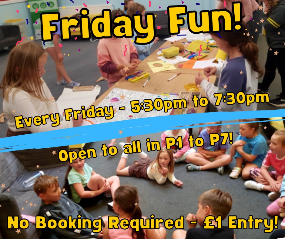 Yipworld2000's tweet photo. Friday Fun returns again tomorrow from 5:30pm to 7:30pm for all in P1 to P7 π₯³
We'll have plenty of awesome games & activities along with hot dogs, chips & juice being provided βπ
There's no booking required & a Β£1 entry cost! Hope to see you there π§‘
#yipworld #friday #fun https://t.co/i5JdidmaGr