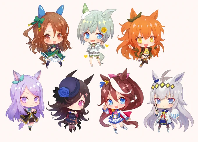 ウマ娘 キングヘイロー セイウンスカイ マヤノトップガンメジロマックイーン ライスシャワー トウカイテイオー オグリキャップ 