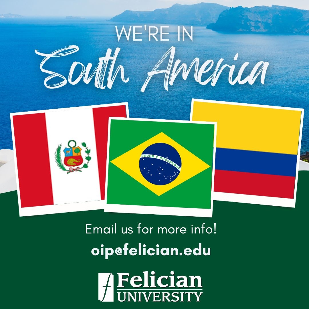 FelicianOIP's tweet photo. Felician's Office of International Programs is recruiting in South America! Message us to find out how you can meet up with an admissions counselor in your hometown!

#peru #colombia #brazil #buenosaires #youarewelcomehere #felicianuniversity #internationalstudents #studyabroad https://t.co/jrkBxarPYf
