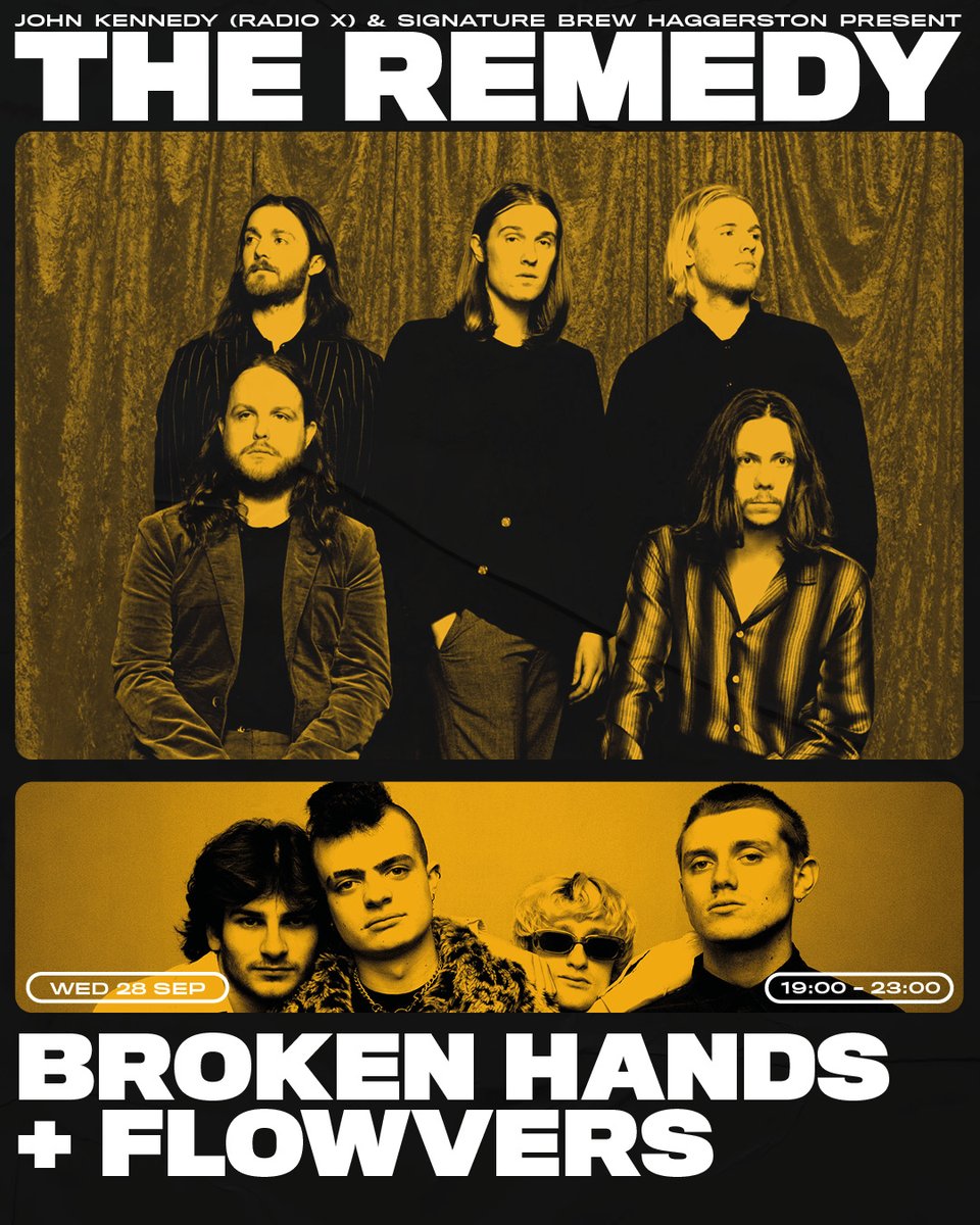 John Kennedy (@johnkennedy) on Twitter photo Under a week to go now until The Remedy <a href="/SignatureBrewE8/">Signature Brew Haggerston</a>! So looking forward to seeing the exhilarating <a href="/BrokenHandsBand/">Broken Hands</a> & the ace <a href="/FLOWVERSS/">FLOWVERS</a> again! You should be there! Tickets - link.dice.fm/p564b02d9e05
Date for the diary - Wednesday 28th September 2022! 🚀🔥💚 Under a week to go now until The Remedy <a href="/SignatureBrewE8/">Signature Brew Haggerston</a>! So looking forward to seeing the exhilarating <a href="/BrokenHandsBand/">Broken Hands</a> & the ace <a href="/FLOWVERSS/">FLOWVERS</a> again! You should be there! Tickets - link.dice.fm/p564b02d9e05
Date for the diary - Wednesday 28th September 2022! 🚀🔥💚