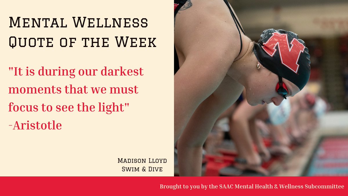 HuskerSAAC's tweet photo. @MadiLloyd with this week's Mental Wellness Quote of the Week! https://t.co/aINJGVPW5d