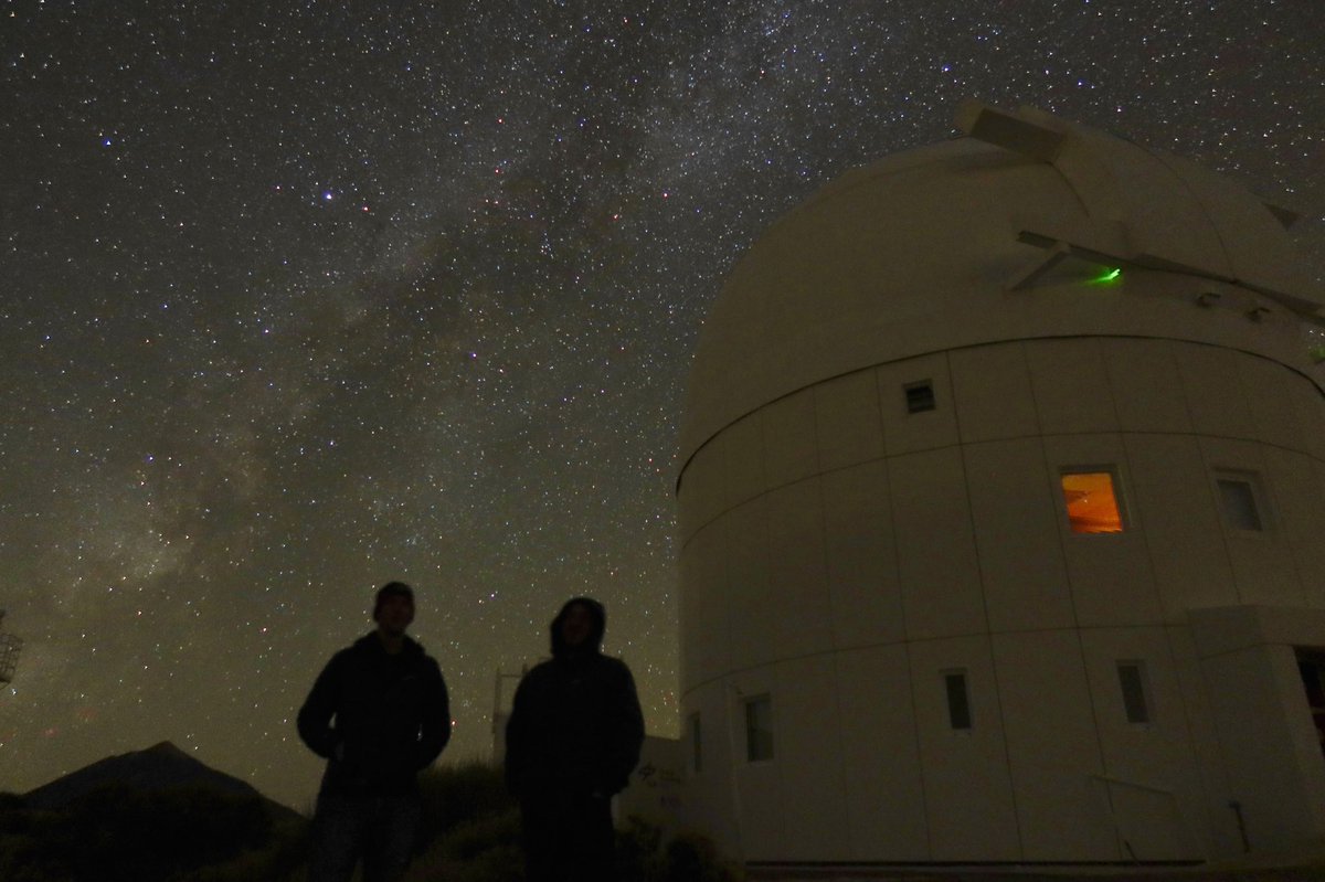 Another new instrument on another telescope! This time we are measuring the local turbulent flow of the air around the European space agency’s optical ground station and modelling the effect on laser communications to orbiting satellites. Great fun!