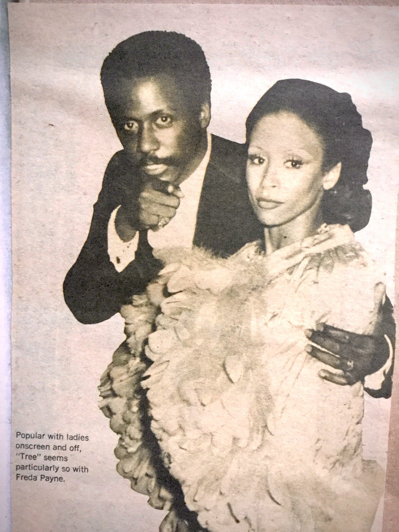 Happy Birthday to Freda Payne seen here with actor and model Richard Roundtree. 