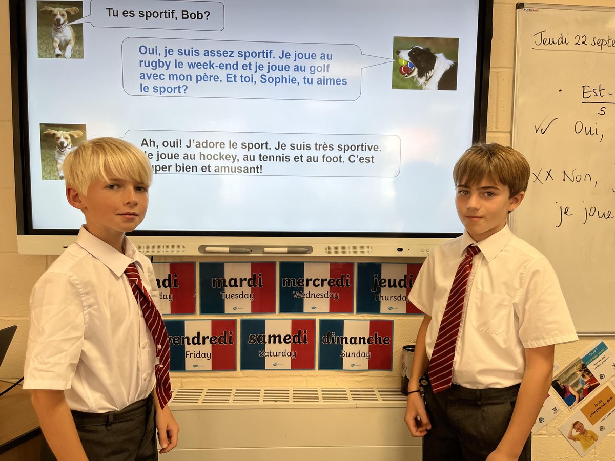 BGS_LanguageDpt's tweet photo. Year 6 pupils have been talking about which sports they play #bgs_french https://t.co/FctmbmkbFk