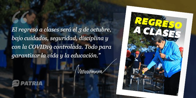 bonosdelapatria's tweet photo. Del 22 al 30 de septiembre de 2022 se estará entregando el Bono Regreso a Clases por un monto de Bs. 31,20 a través del Carnet de la Patria.

#veqr
#bono
#patria
#venezuela
#nicolasmaduro
#carnetdelapatria
#somosvenezuela
#CuídateYRefuerzaTuVacuna https://t.co/rQR5iTrDno
