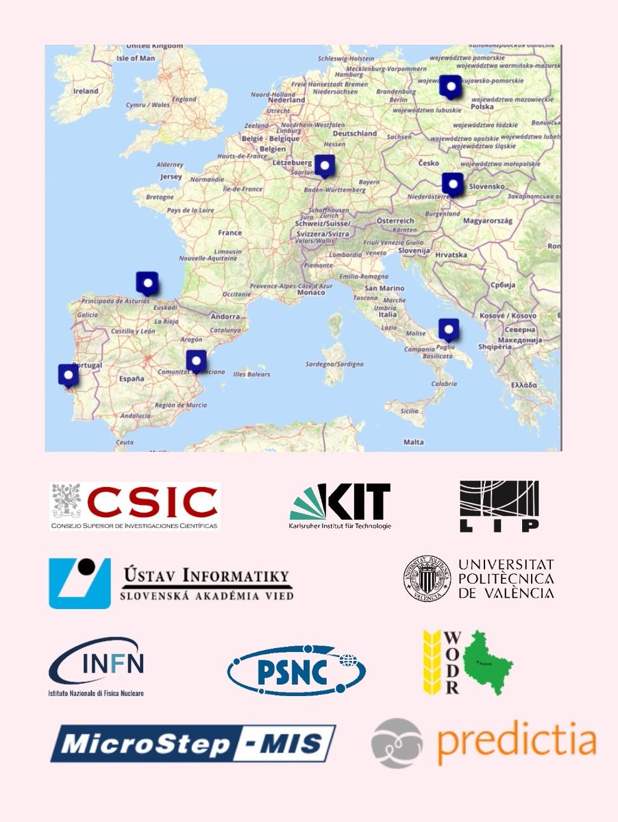 AI4EOSC (@ai4eosc) on Twitter photo Our consortium is leaded by <a href="/IFCA_Computing/">IFCA Advanced Computing and e-Science Group</a> <a href="/IFCA_CSIC_UC/">IFCA</a> <a href="/CSIC/">CSIC</a> and composed of <a href="/KITKarlsruhe/">Shmoopy</a> <a href="/lip_pt/">LIP - Laboratório de Instrumentação e Partículas</a> <a href="/INFN_/">INFN</a> <a href="/pcss_psnc/">PCSS</a> <a href="/UPV/">Universitat Politècnica de València</a> <a href="/predictia/">Predictia</a> <a href="/MstepMIS/">MicroStep-MIS</a> the Slovak Academy of Sciences and WODR Our consortium is leaded by <a href="/IFCA_Computing/">IFCA Advanced Computing and e-Science Group</a> <a href="/IFCA_CSIC_UC/">IFCA</a> <a href="/CSIC/">CSIC</a> and composed of <a href="/KITKarlsruhe/">Shmoopy</a> <a href="/lip_pt/">LIP - Laboratório de Instrumentação e Partículas</a> <a href="/INFN_/">INFN</a> <a href="/pcss_psnc/">PCSS</a> <a href="/UPV/">Universitat Politècnica de València</a> <a href="/predictia/">Predictia</a> <a href="/MstepMIS/">MicroStep-MIS</a> the Slovak Academy of Sciences and WODR