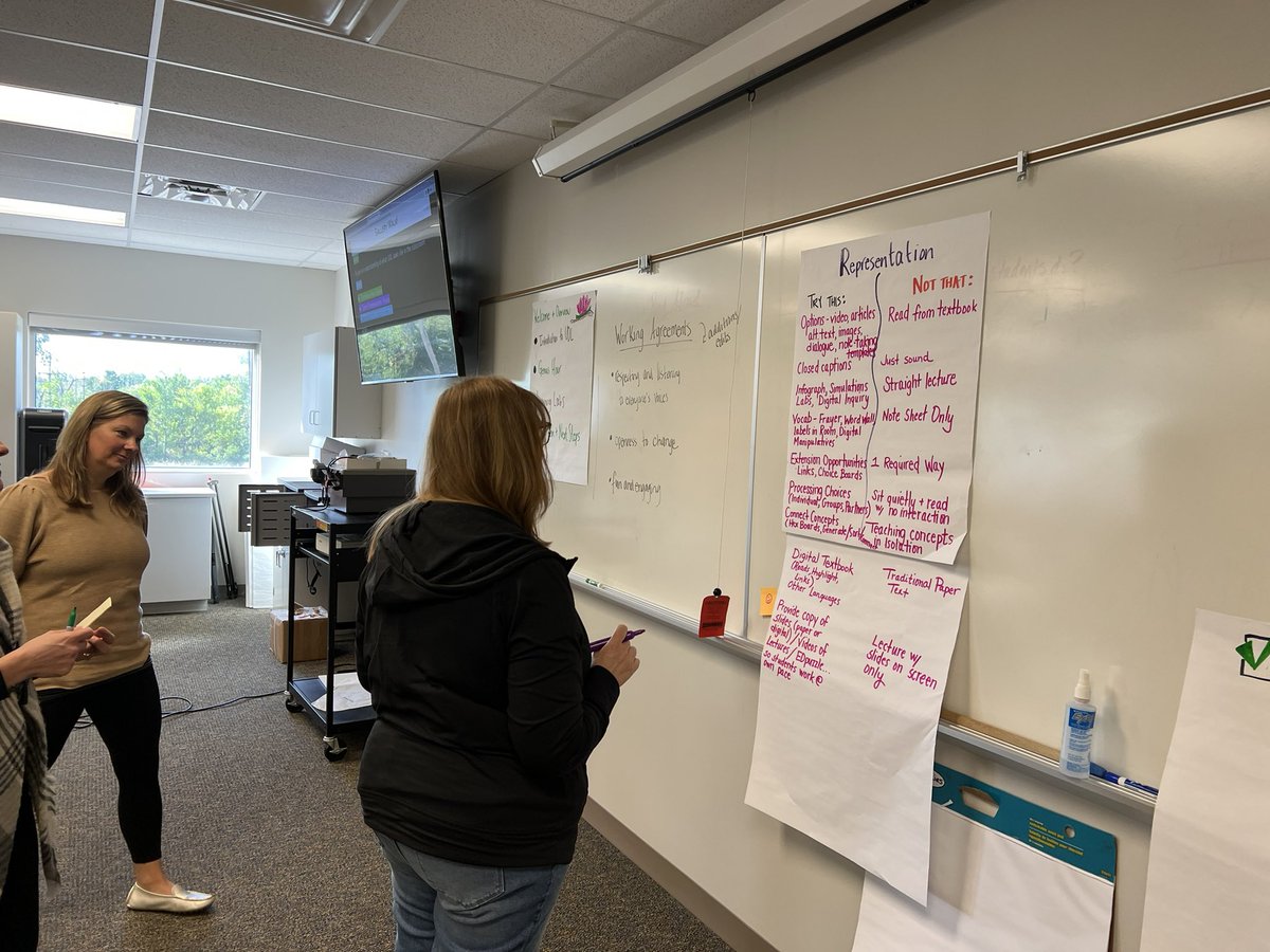 krweber80's tweet photo. Our UDL Teacher Leader cohort is off to a great start today learning about action &amp; expression, engagement, and representation in our classrooms.@AndreaZellner @dalycedepauw https://t.co/7OsSp8HYCb