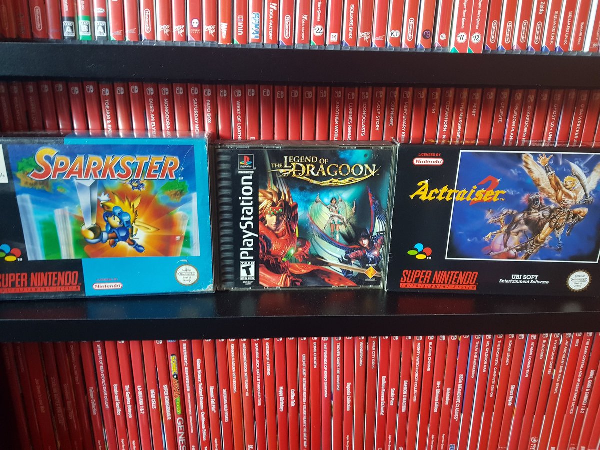 Solyant1's tweet photo. #MrPostman brought some great stuff today! While rearranging my #GamingRoom I've noticed that I'm missing some games I thought I own already 🤣... so I made sure that the collection is complete again #Sparster #Actraiser2 #TheLegendOfTheDragoon
#RETROGAMING #GamersUnite https://t.co/O7QF2IzN9K