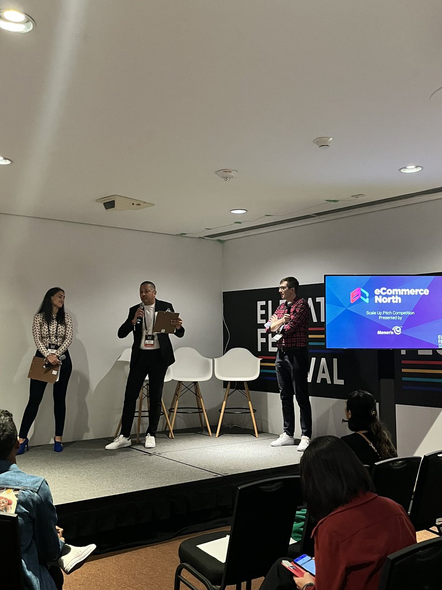 Moneris's tweet photo. 🎥#Recap of yesterday’s highlights at the #ElevateFest2022
📣Duri, #Moneris CMO announced the 3 finalists who pitched their business plan for the #eCommerceNorth to win 15k! They moved on to the final pitch later that day…
@Apricottongirls
@lunalabnails
@creatorjacket https://t.co/QLH2vk9TZV