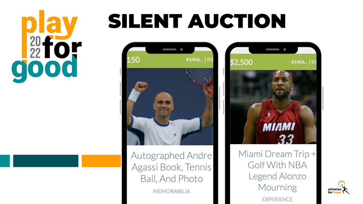 Did you know that some of our Play For Good silent auction items include once in a lifetime experiences as well as memorabilia from famed athletes? 

You can bid on items like these and more until September 25 at 8pm. 

To view all items⤵️
events.handbid.com/auctions/play-…