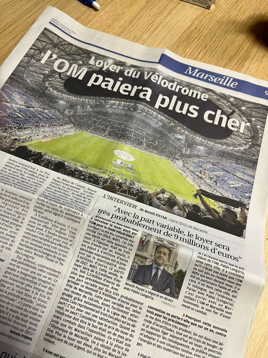 BenoitPayan's tweet photo. Nous avons obtenu un nouvel accord avec l’@OM_Officiel qui rapportera 6,5 millions d’euros minimum et jusqu’à 9 millions aux Marseillais ! 
Nous nous y étions engagés, nous l’avons fait ensemble avec l’OM. 
#TeamOM https://t.co/YZdyRQairP