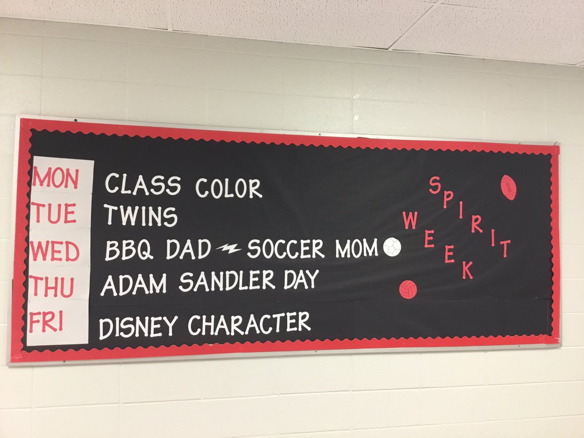 Homecoming/Spirit Week! Don’t forget to dress up as your favorite Disney character tomorrow, and the winners of each of the Spirit Week days will be announced at the Yearbook assembly this Friday. The Homecoming game starts at 7 PM, and the dance follows.
-MTE/TA Tucker 👑