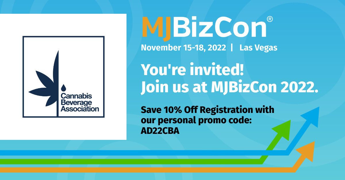CannBev's tweet photo. Be our guest at #MJBizCon 2022 and save 10% Off Registration 📝 Meet us at MJBiz Associations Day to learn more about the benefits of being a CBA member!  https://t.co/5t8rELZMsi https://t.co/lYZx0e6OL5