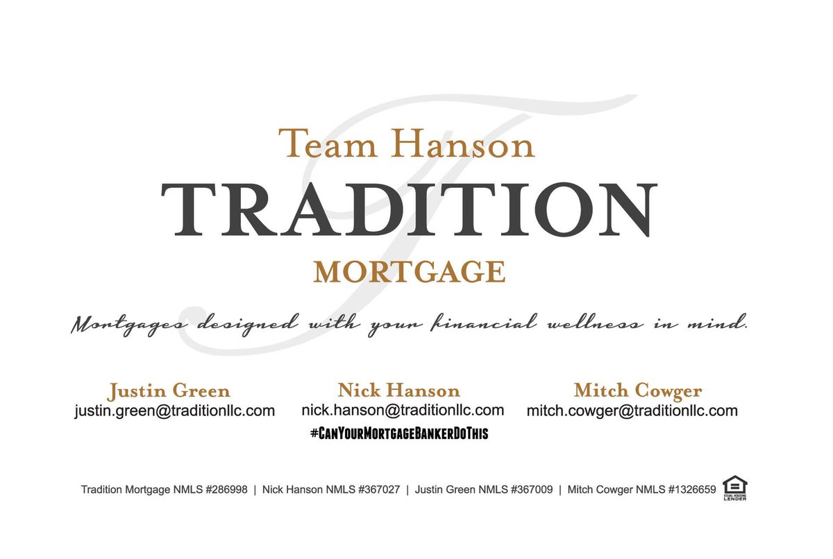 TraditionNick's tweet photo. #CanYourMortgageBankerDoThis
#TraditionTips https://t.co/uc3hwjlpPe