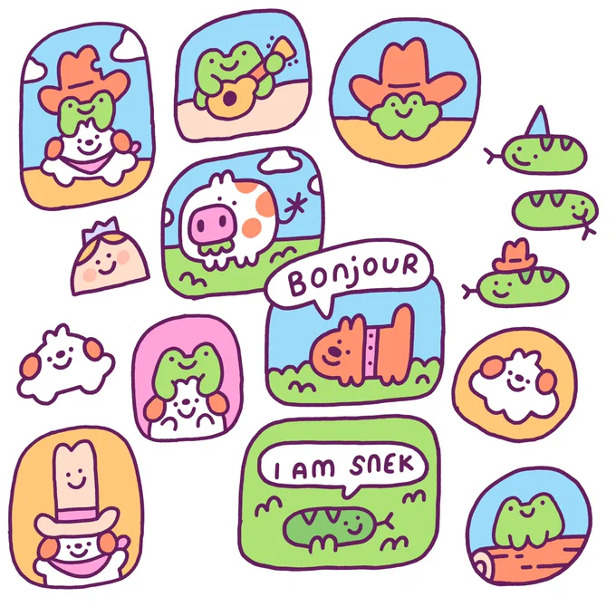 It helps to just draw a bunch of stuff without thinking too much about it 