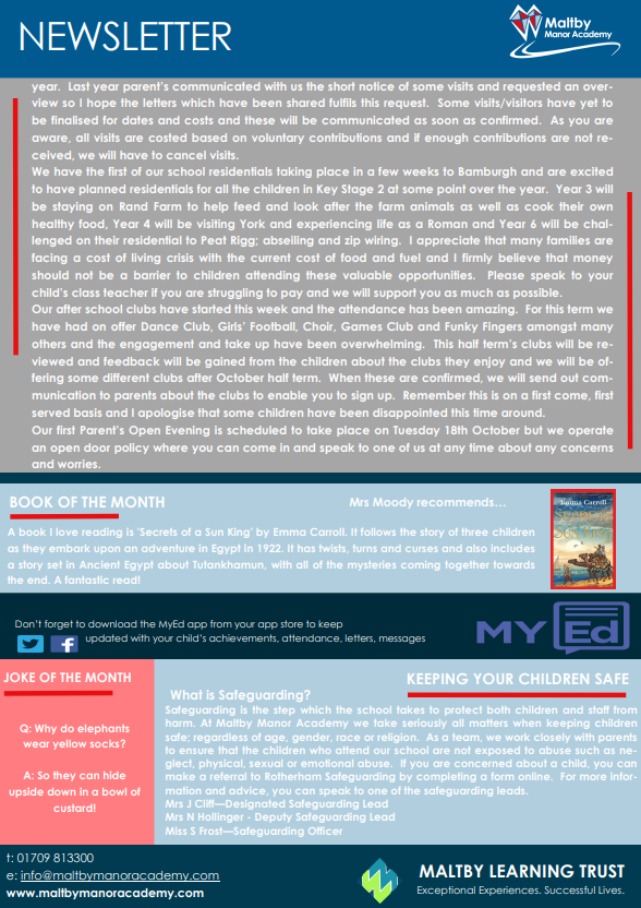 September newsletter