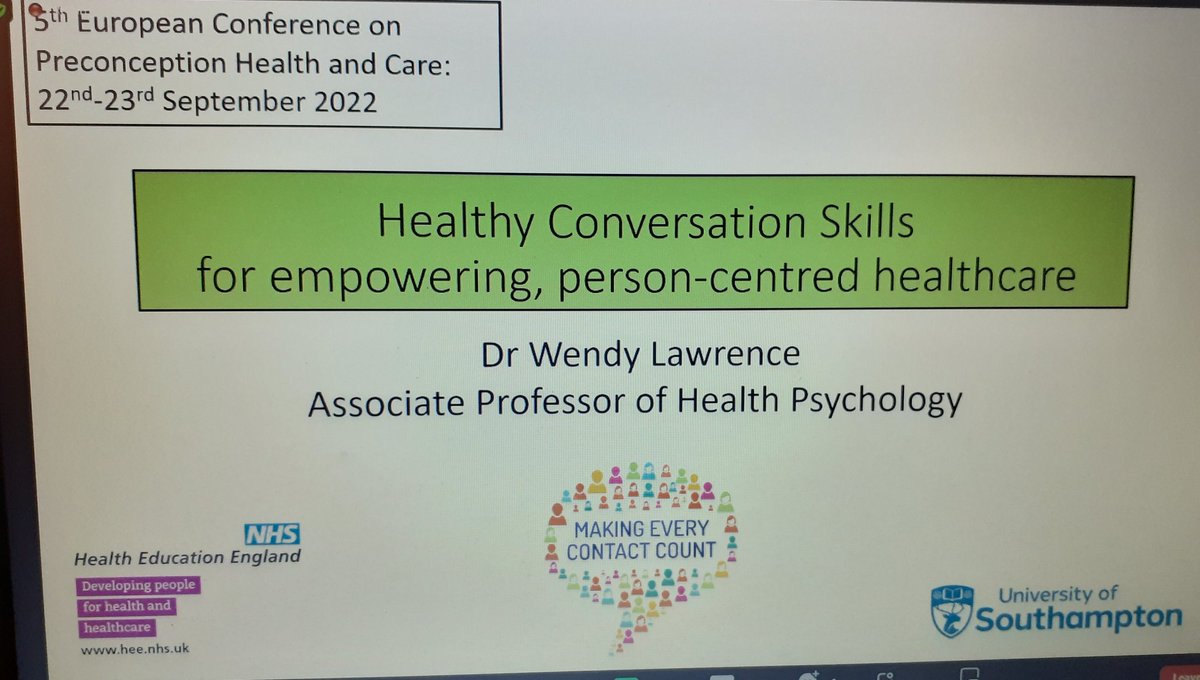 Looks like such a great talk comimg up next! #HealthyConversations #PersonCentred #HealthCare #OnlineConsultations @FamiliarStudy @Nannon_Phillips @denitzawilliams
#Preconception_2022