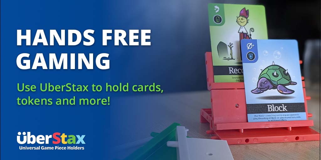 UberStax's tweet photo. It's almost Friday! What board games do you have lined up for the weekend? UberStax is ready to hold you cards, tokens and more to free up your hands for snacking

#boardgames #cardholder #gamenight #gamingorganized https://t.co/AENSBIfkxB