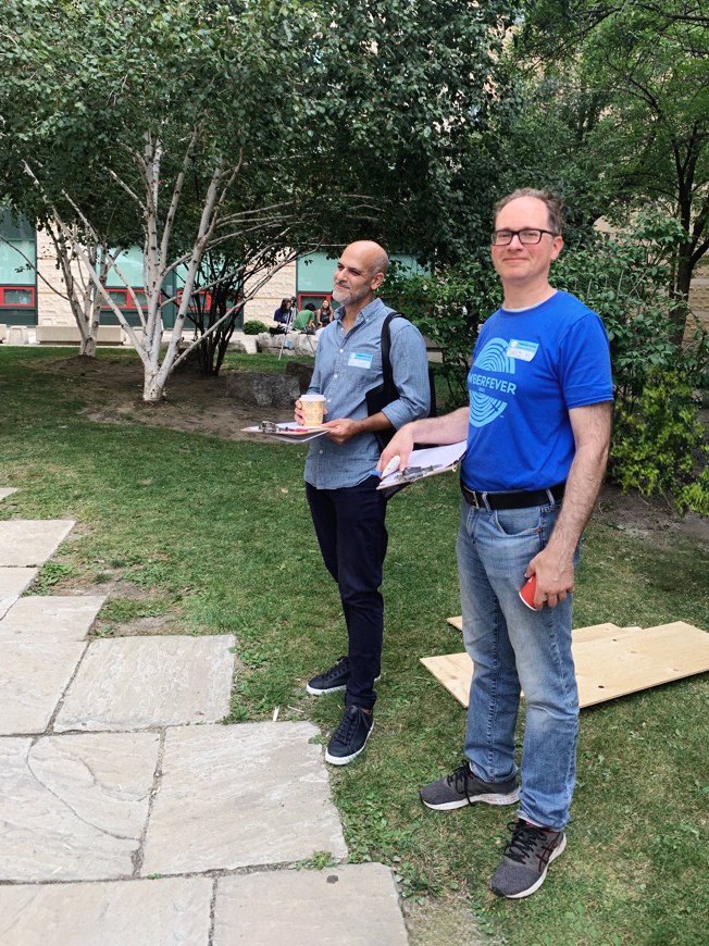 moriyamateshima's tweet photo. Congratulations to all involved in the 8th annual TimberFever Design Build competition held at @TorontoMet University!
Pictured here: MTA Partner Ronen Bauer with #TimberFever Founder David Moses (@mosesstructures).
@FEAStorontometu
#toronto #architecture #buildingwithwood https://t.co/EHInHFoCzk