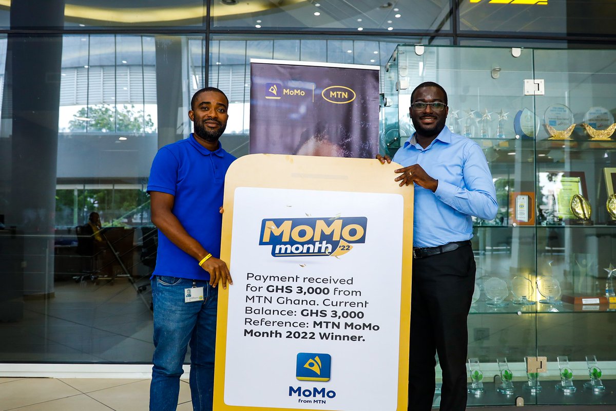 MTNGhana's tweet photo. It's raining rewards all over! Here are some of our week 3 winners of the MoMo Month.
Keep using MoMo to earn points and stand a chance of winning up to GHS 5,000 weekly.
#MoMoMonth https://t.co/LJA4tX3CG9