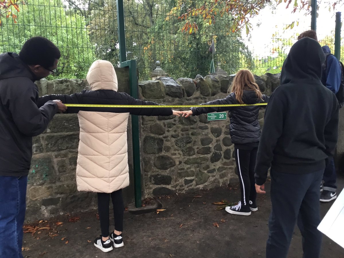 corstorphineps's tweet photo. P7C had great fun this morning with PDGE students from @EdinburghNapier taking part in some activities for #scottishmathsweek! Thank you so much for planning these activities for us and adapting your plans to suit the weather ๐ https://t.co/aiC4njDYyR