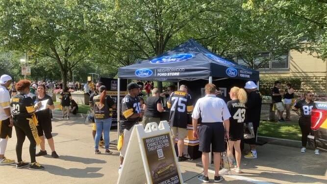 Here we Go!  Next Marketing and Neighborhood Ford Store, the Official Truck of the Pittsburgh Steelers, kicked off the 2022 season this past weekend.  See us before all Steeler home games to register for a chance to win a Ford F-150.
#steelers #sponsorship #experiential