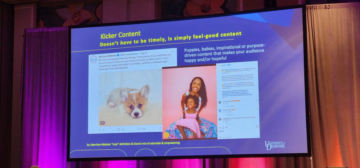 kevin208's tweet photo. "Stack your content calendar like a nightly newscast: block A, B, C and kicker (feel good) content." @jamieffinn #RaganDisney https://t.co/f0zmBgPkcY
