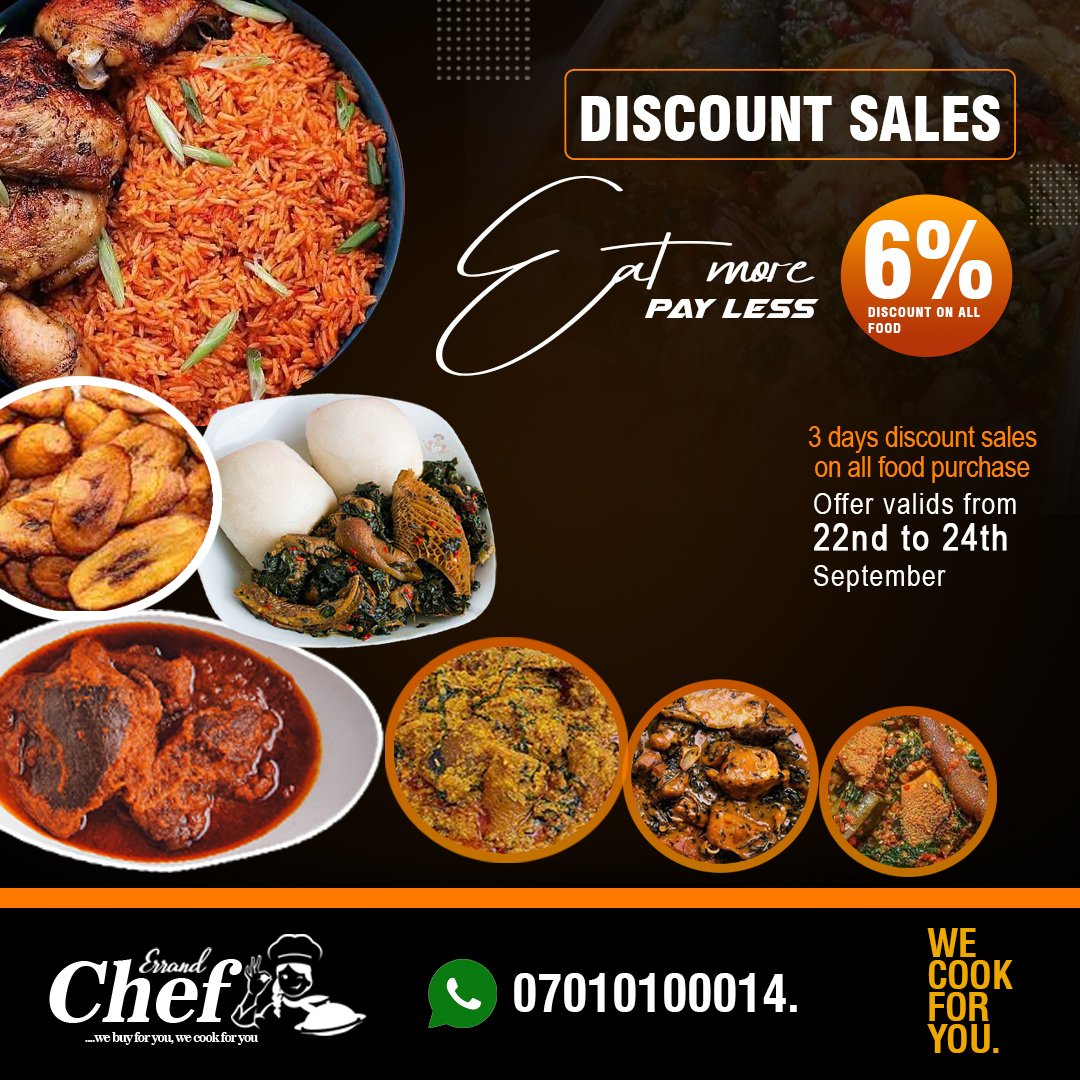 ErrandChef's tweet image. Never let it be said I left my twitter folks not partake in this!! Guys, it happening, join the moving train! 

#chef #foodie #lekkivendors #ajah #tasty #family #stew #soupbowls #soups #meals #foodlovers #nigerianfood #wike #BodeGeorge #Meat #Amotekun #Mbaise #Tambuwal