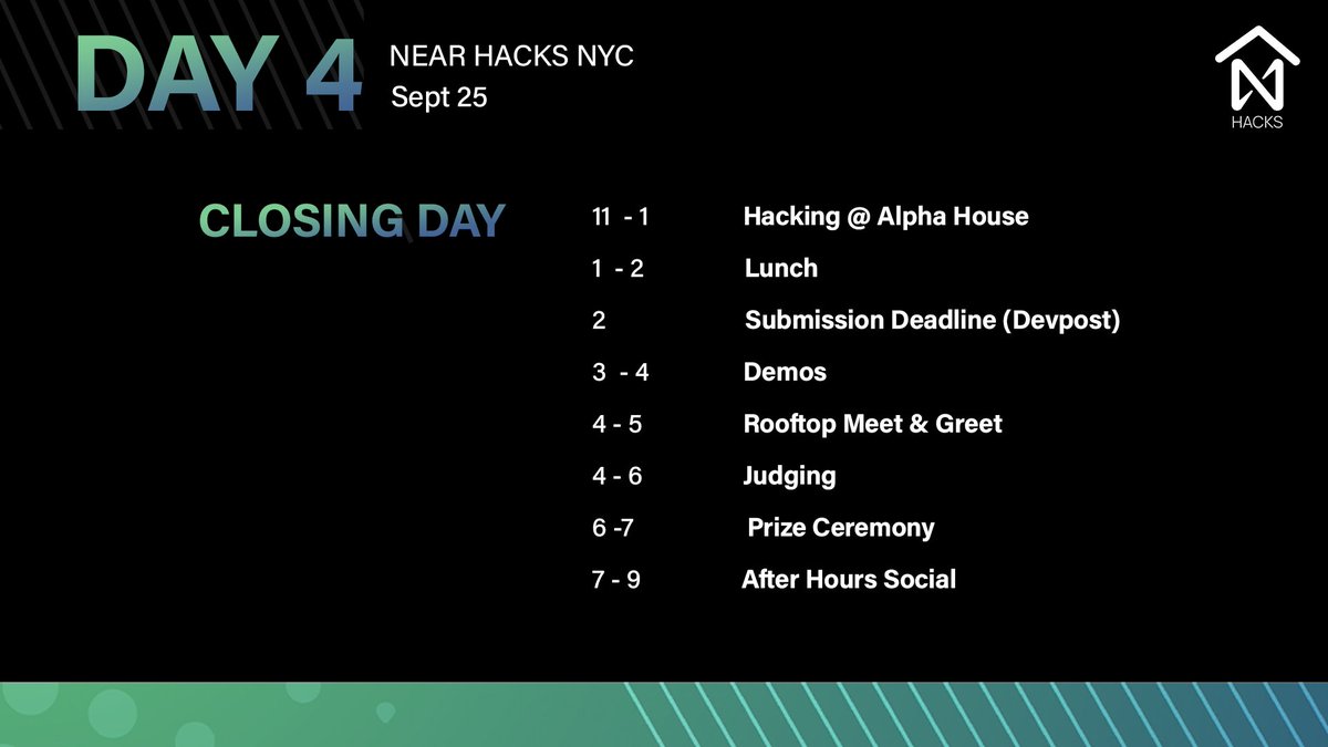 Cameron_Dennis_'s tweet photo. 🚀#NEARHACKSNYC kicks off today!! Join @ilblackdragon and our amazing sponsors from @FTX_Official @FoundryServices @osec_io @axelarcore for this four day hackathon!

💰There are over $30k of bounties and you can participate online!

Register here: https://t.co/JOUKukebZZ https://t.co/7zGBqyMOXH